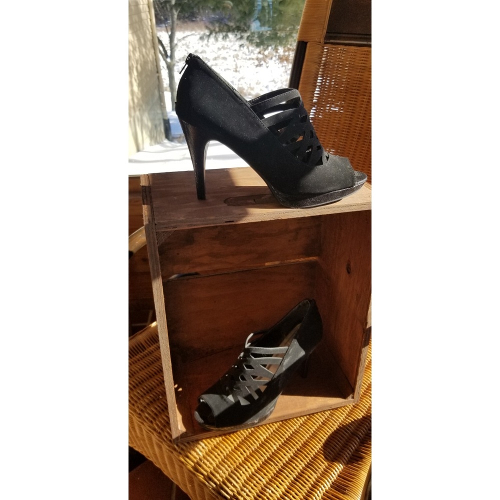 Black Open-Toe Heels